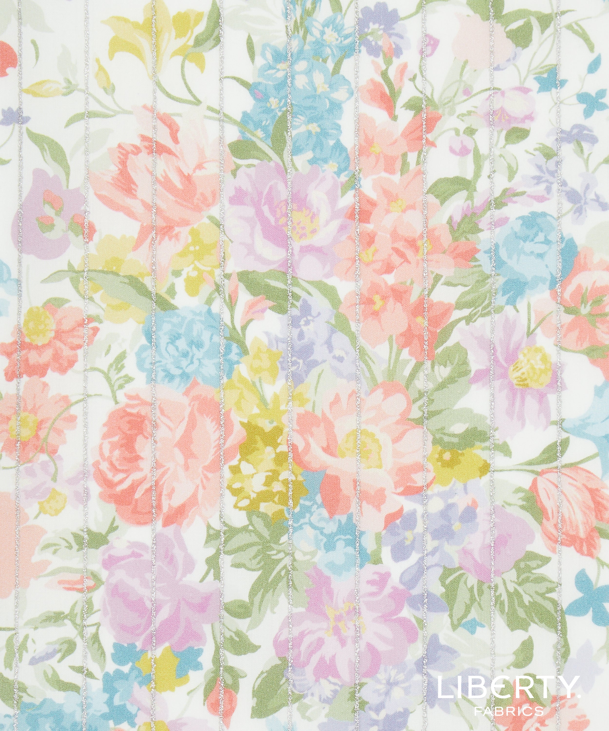 Liberty Tana Lawn© Bouquet Parade Stripe Metallic A