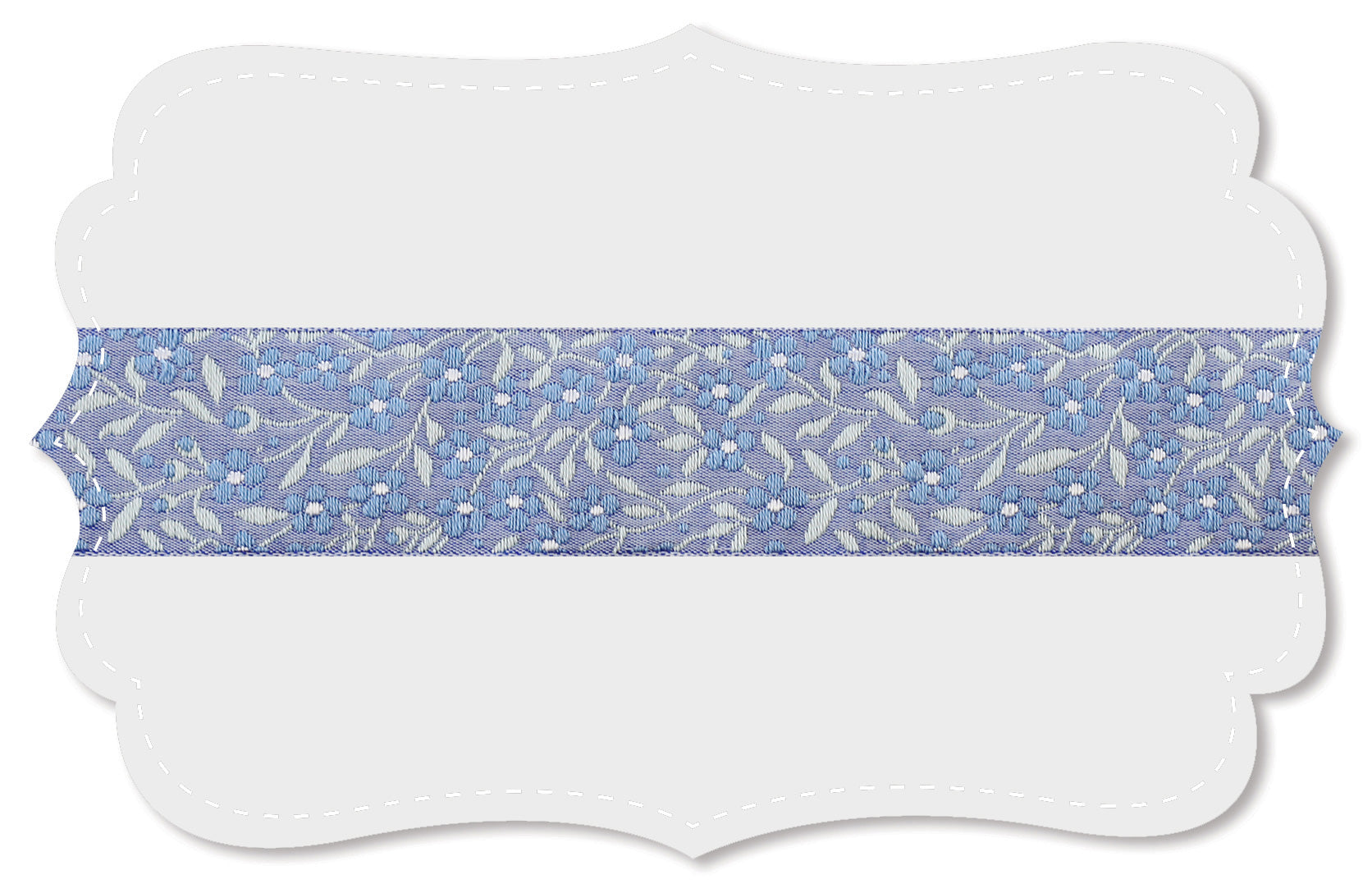 Kafka Ribbon - Small Forget Me Not Blue on Blue