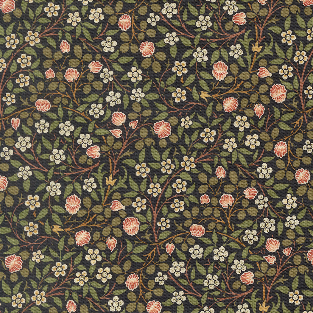 Morris Muse - Clover Small Floral in Ebony