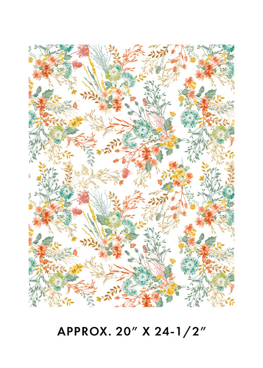 Montgomery: Mountain Charm - Montgomery Floral in Multi on White