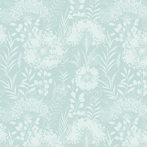 Montgomery: Mountain Charm - Wildflower Dreams in Light Teal
