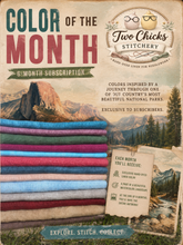 Load image into Gallery viewer, **Pre-Order Two Chicks Stitchery Color of the Month Club (Ships in September)