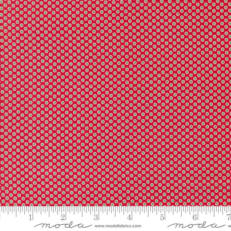 Kitty Christmas - Polka Dots in Berry Red