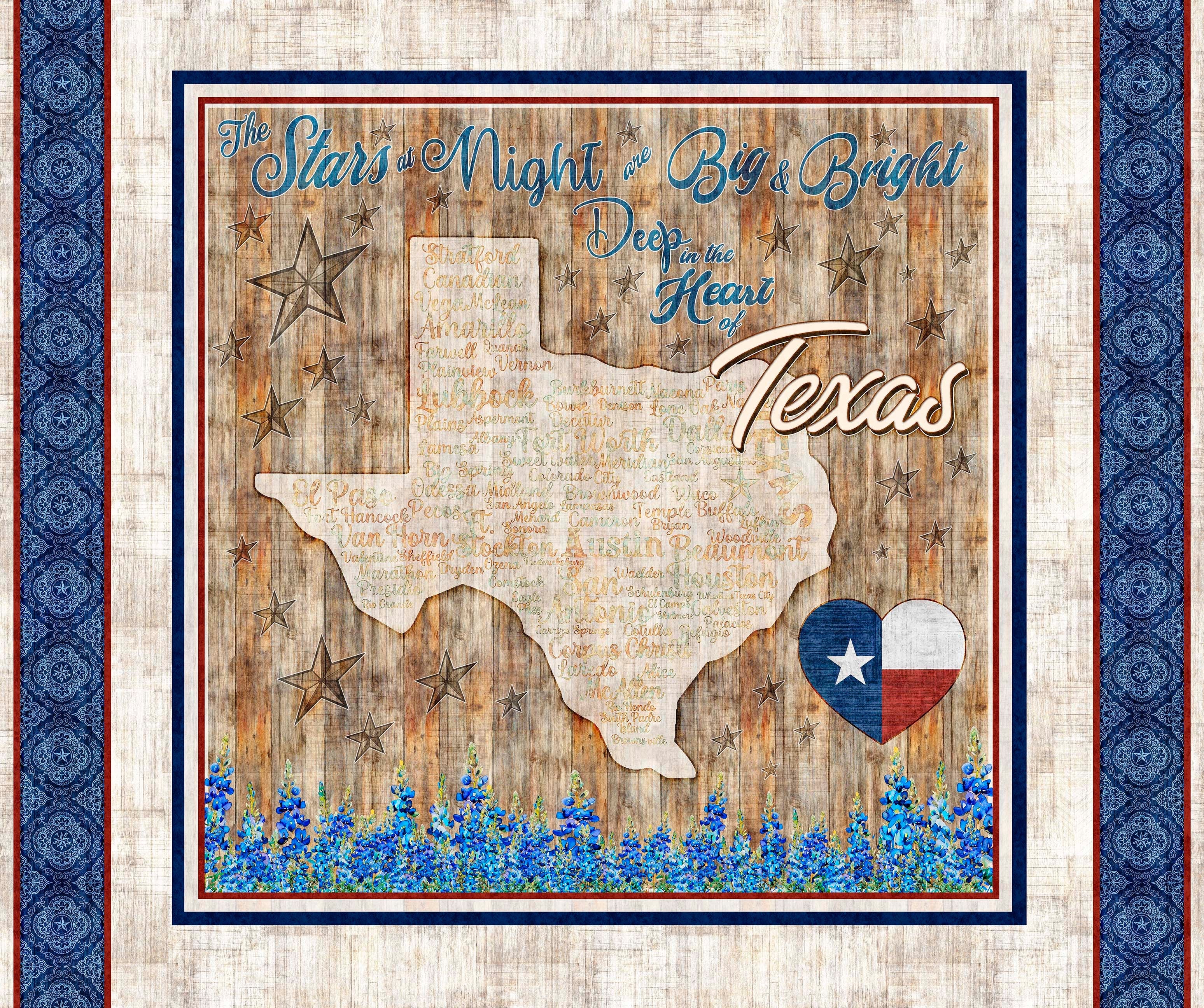All Texas Shop Hop 2026 - Texas Map Panel