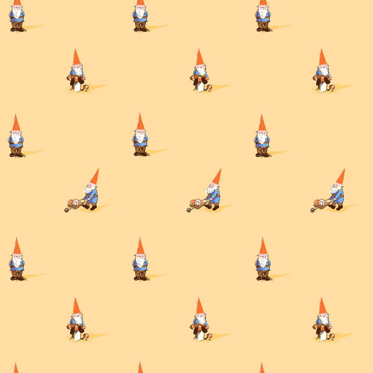 Heather Ross Favorites - Gnomes in Yellow