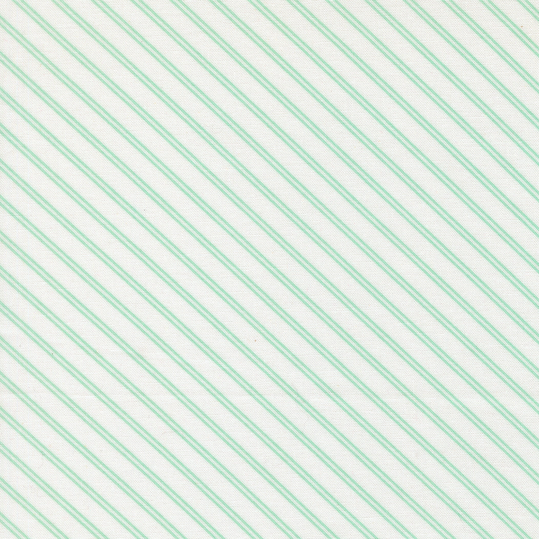 Bloomsberry - Stripe in White Aqua