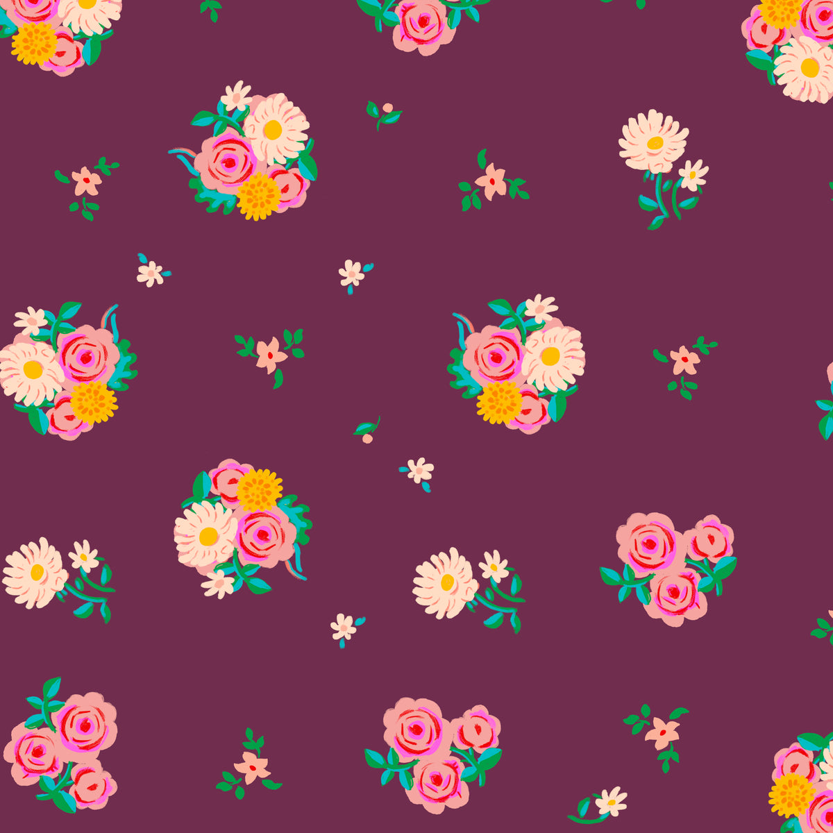 Boat Race - Denyse Floral in Plum