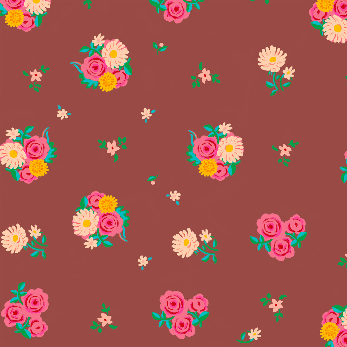 Boat Race - Denyse Floral in Brown
