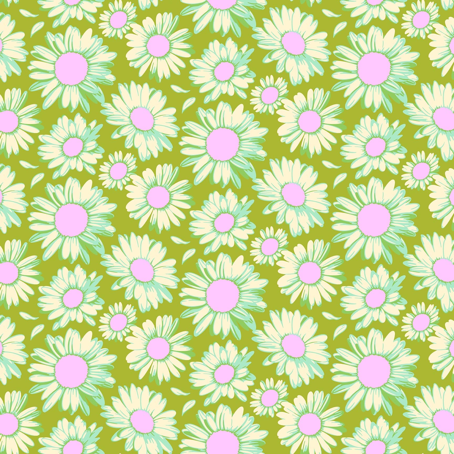 Daisy Crush - Sunshine Daisies in Olive