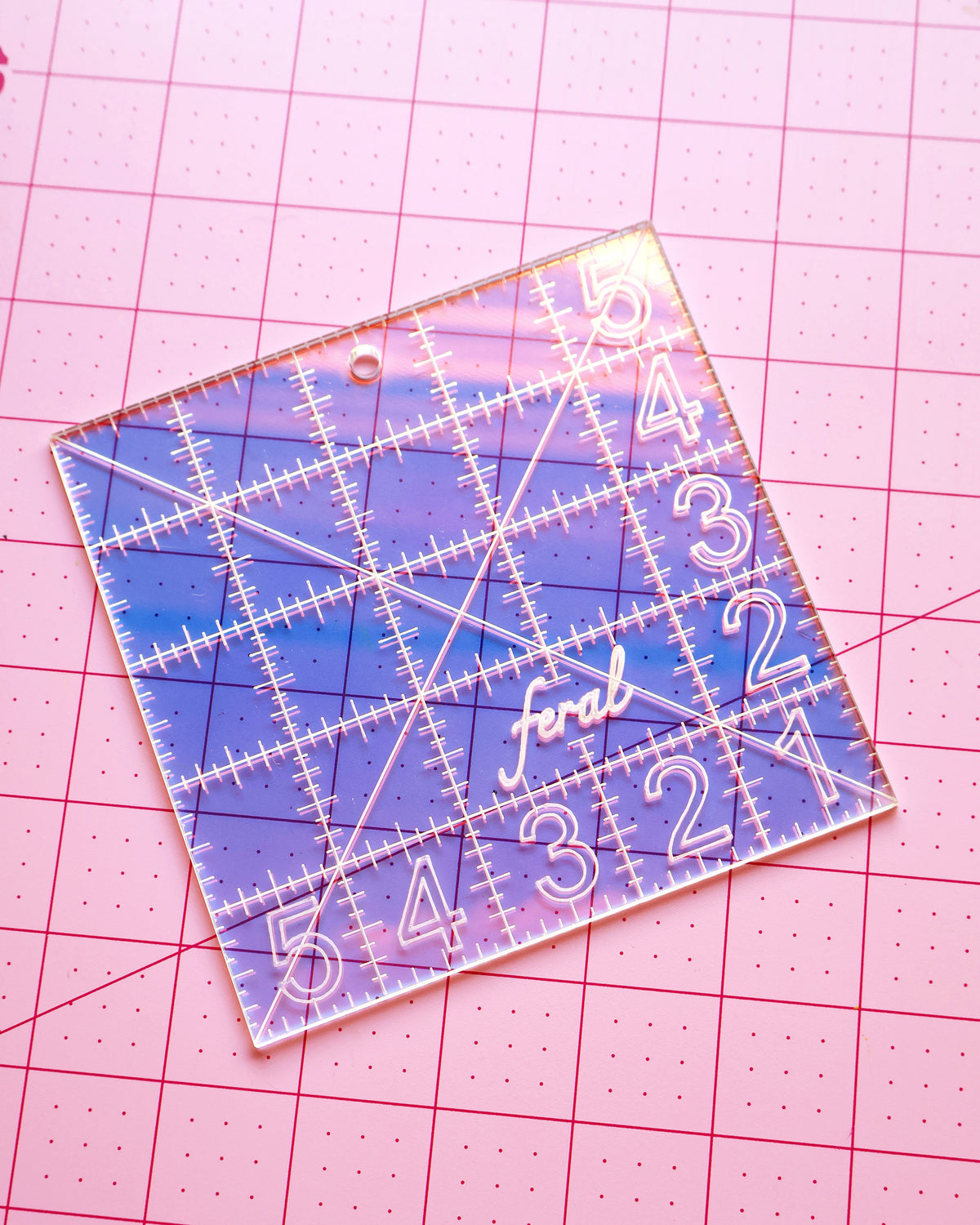 Charm Square Ruler in Iridescent