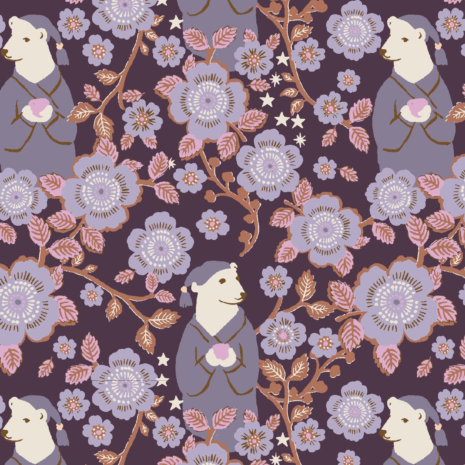 December House - The December Bear in Midnight Plum