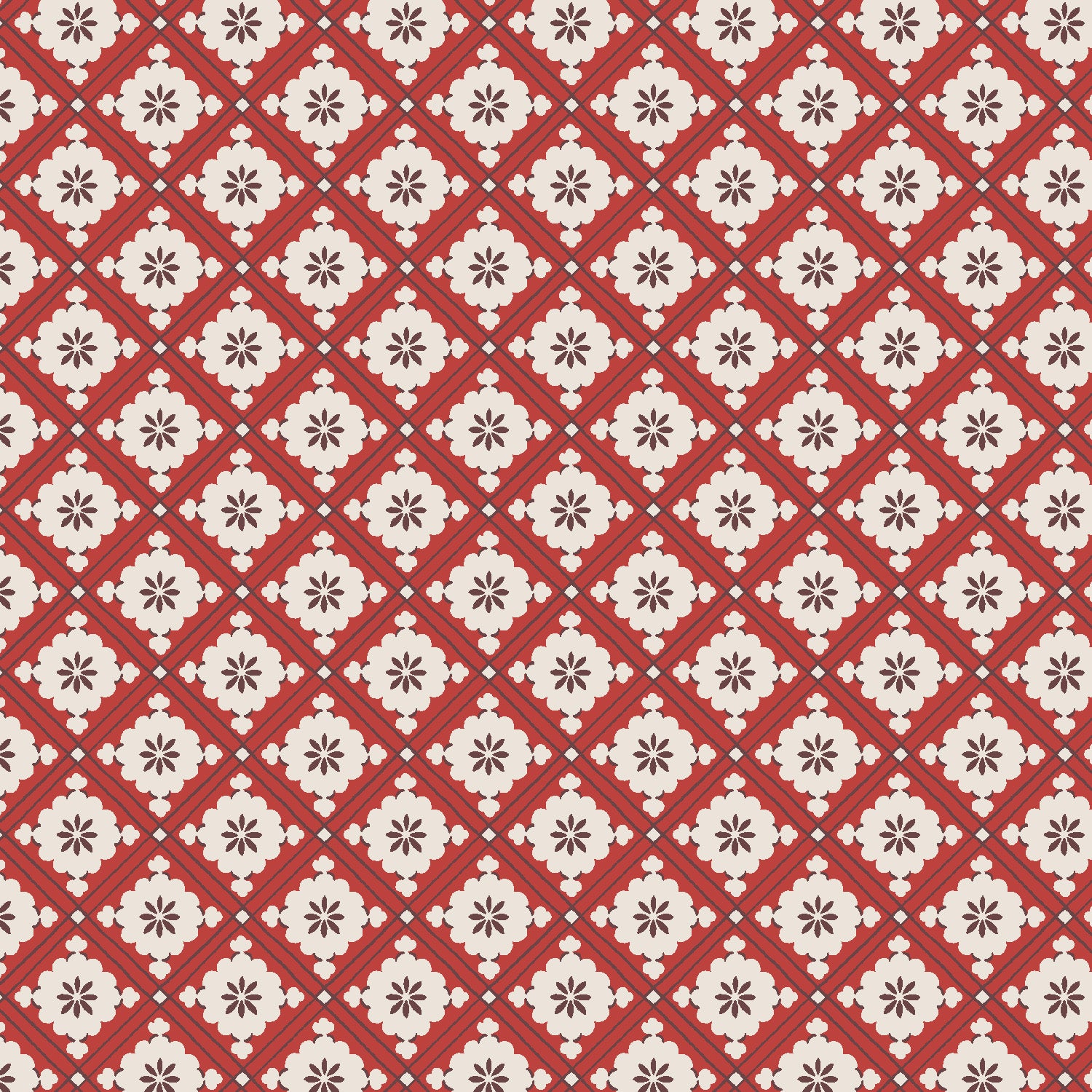 December House - The Orangery Trellis in Raspberry Biscuit