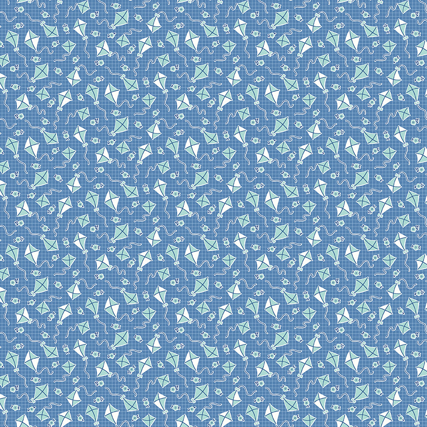Traditional 30s - Kites in Blue