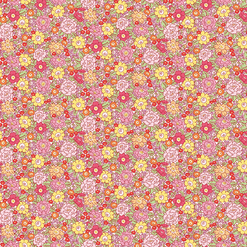 Traditional 30s - Floral in Pink