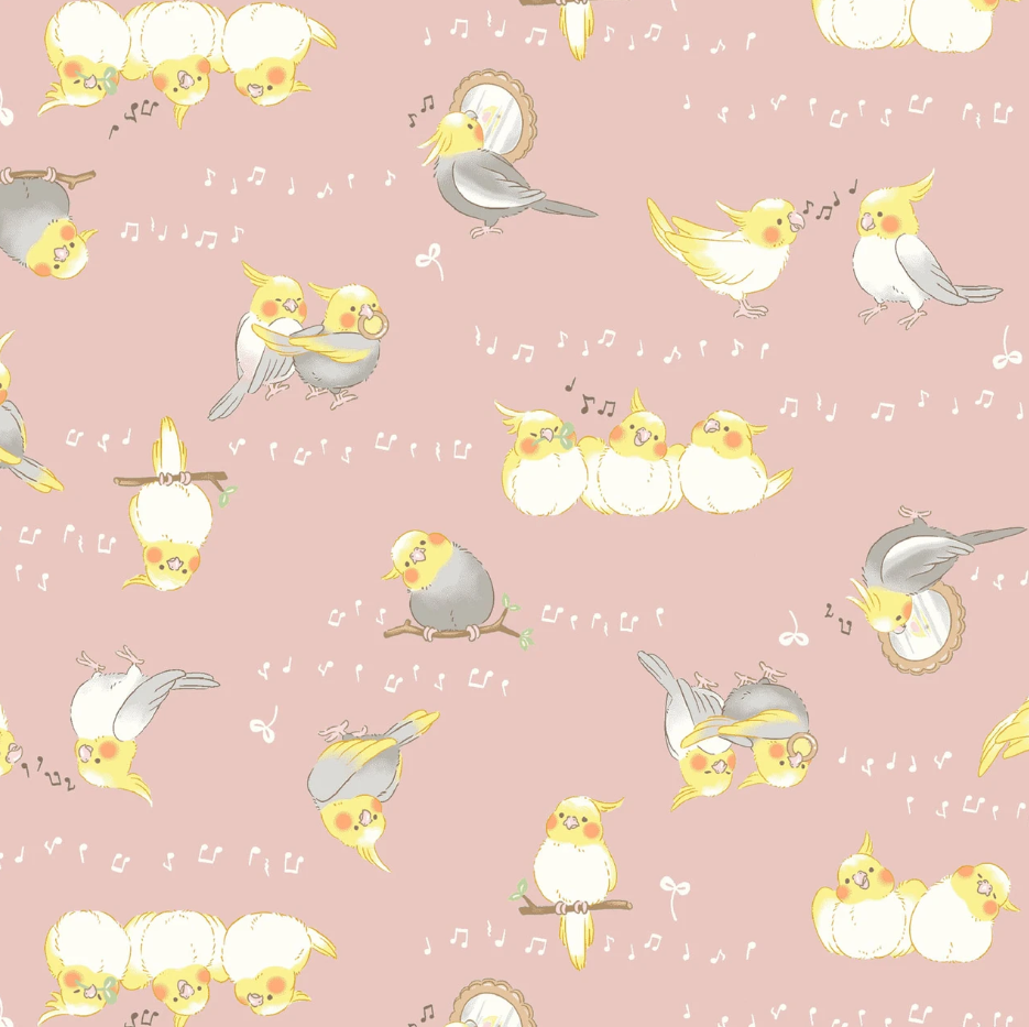 Cosmo - Singing Cockatiels in Pink