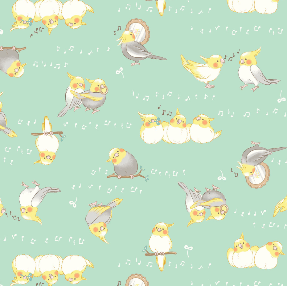 Cosmo - Singing Cockatiels in Green