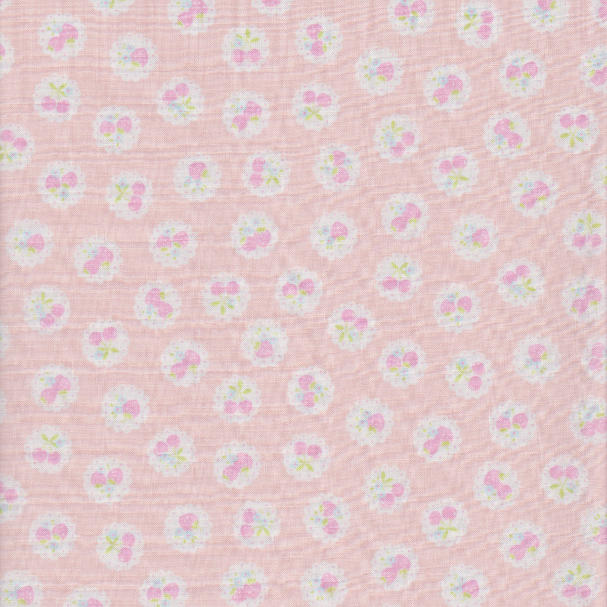 Happy Message - Berries on Doilies in Pastel