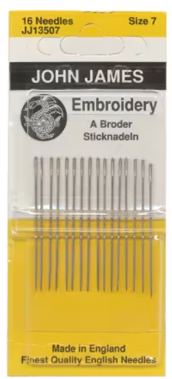John James Embroidery Needles Size 7