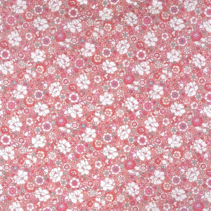 Kokka Flownny Lawn - Mini Rose Floral in Pink