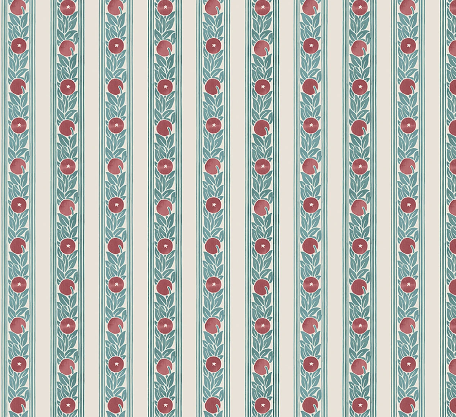 Morris & Co - Fruit Stripe in Plum