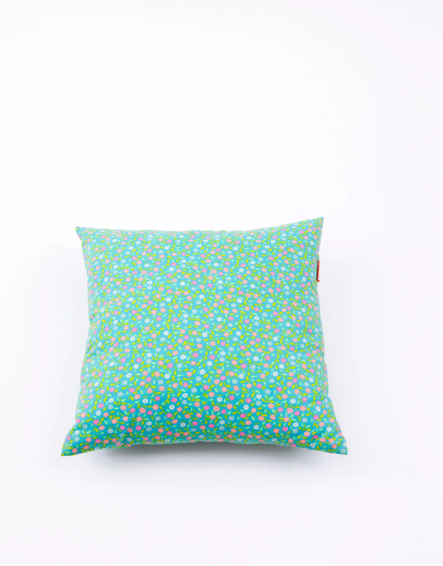 Square Zip Cushion - Peace and Love Azure