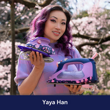 Load image into Gallery viewer, Oliso M3Pro Mini Project Iron With Trivet - Yaya Han Cherry Blossom