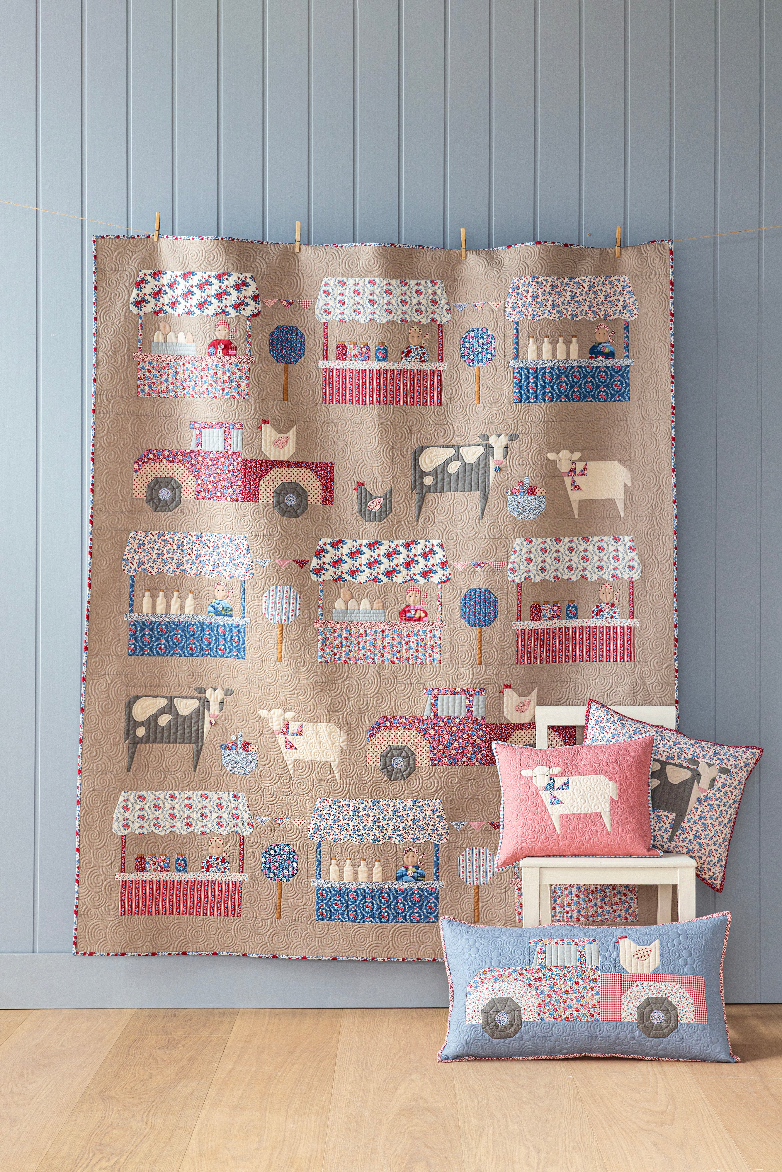 Village Life Farmer's Market in Mouse Quilt Kit