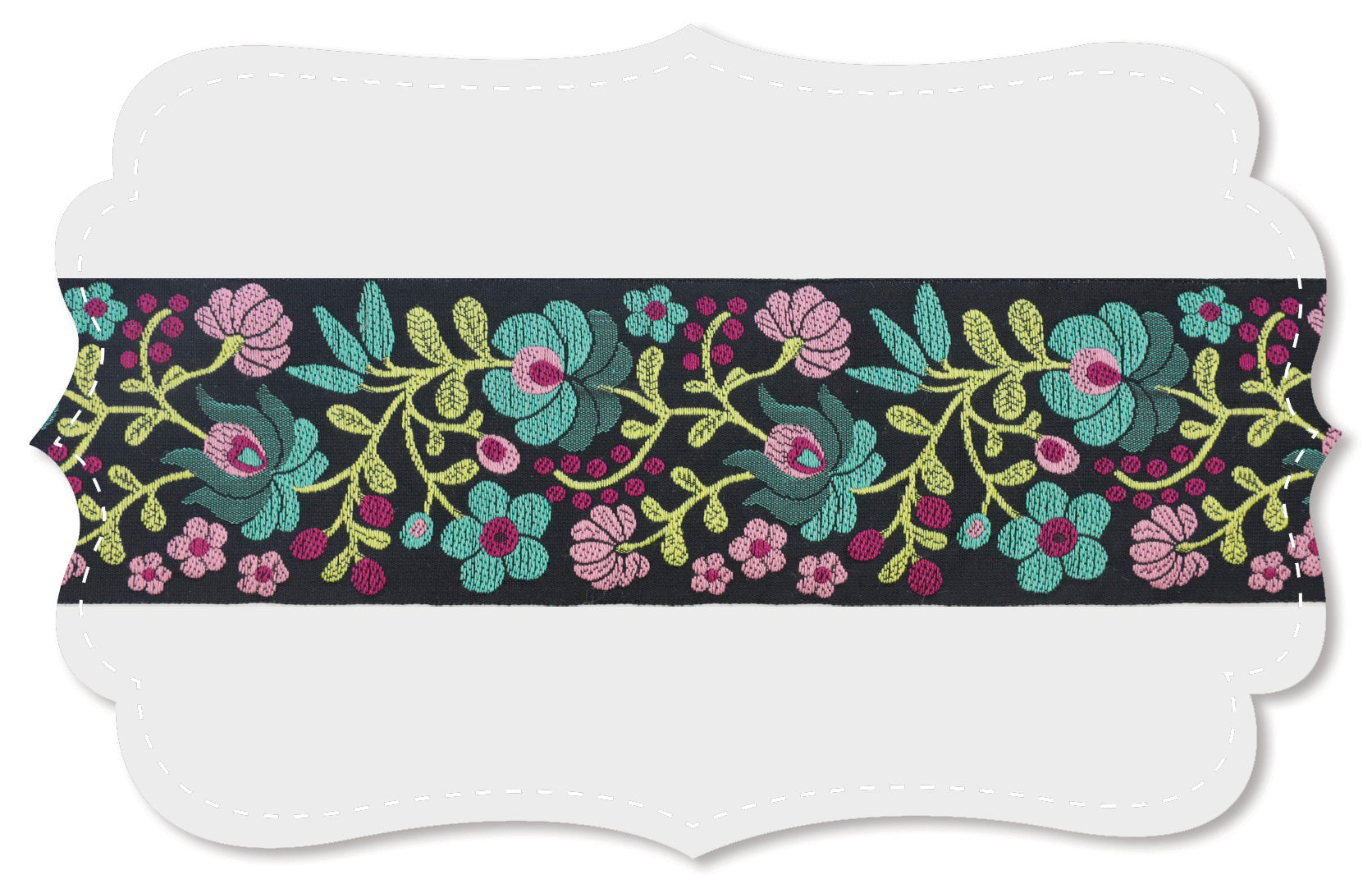 Kafka Ribbon - Frida Flower Meadow Teal