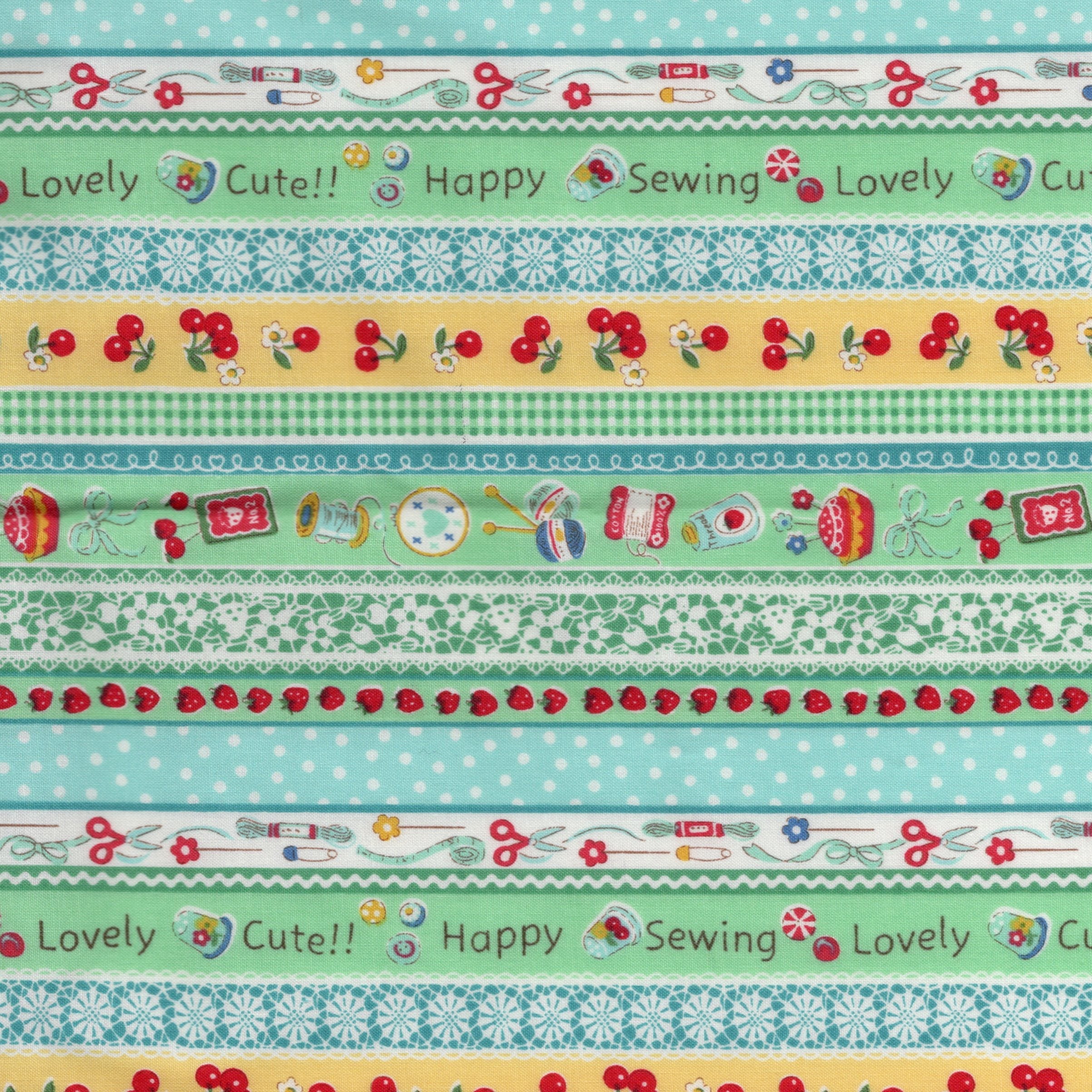 Atsuko Matsuyama - Sewing Ribbon Stripe Green