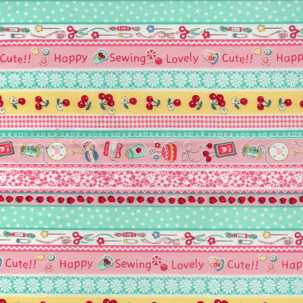 Atsuko Matsuyama - Sewing Ribbon Stripe Pink