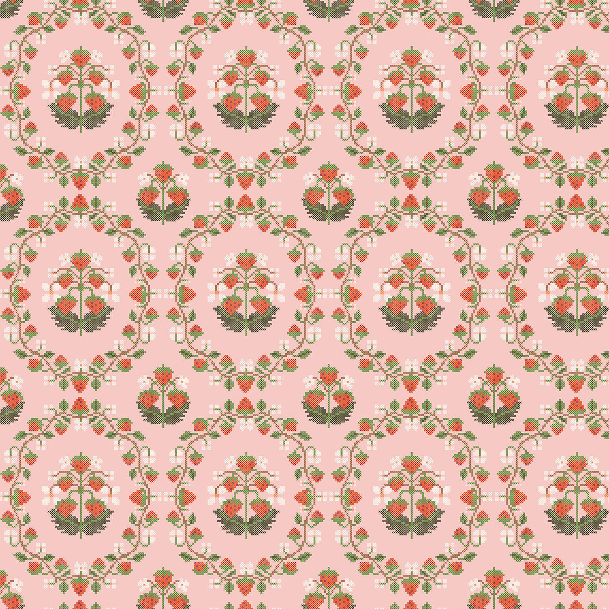 Once Upon a Charm - Cross Stitch in Pink