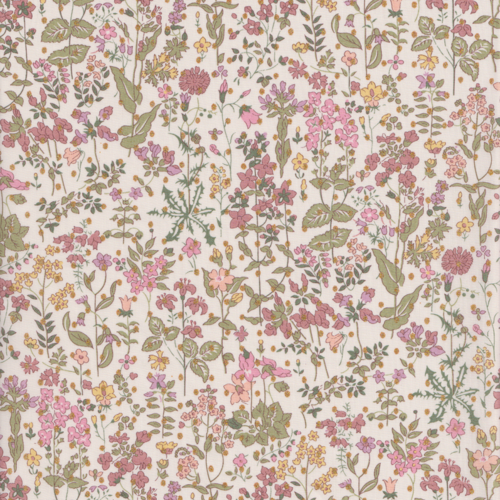 Liberty Tana Lawn© Field Flowers Spot A (Metallic)