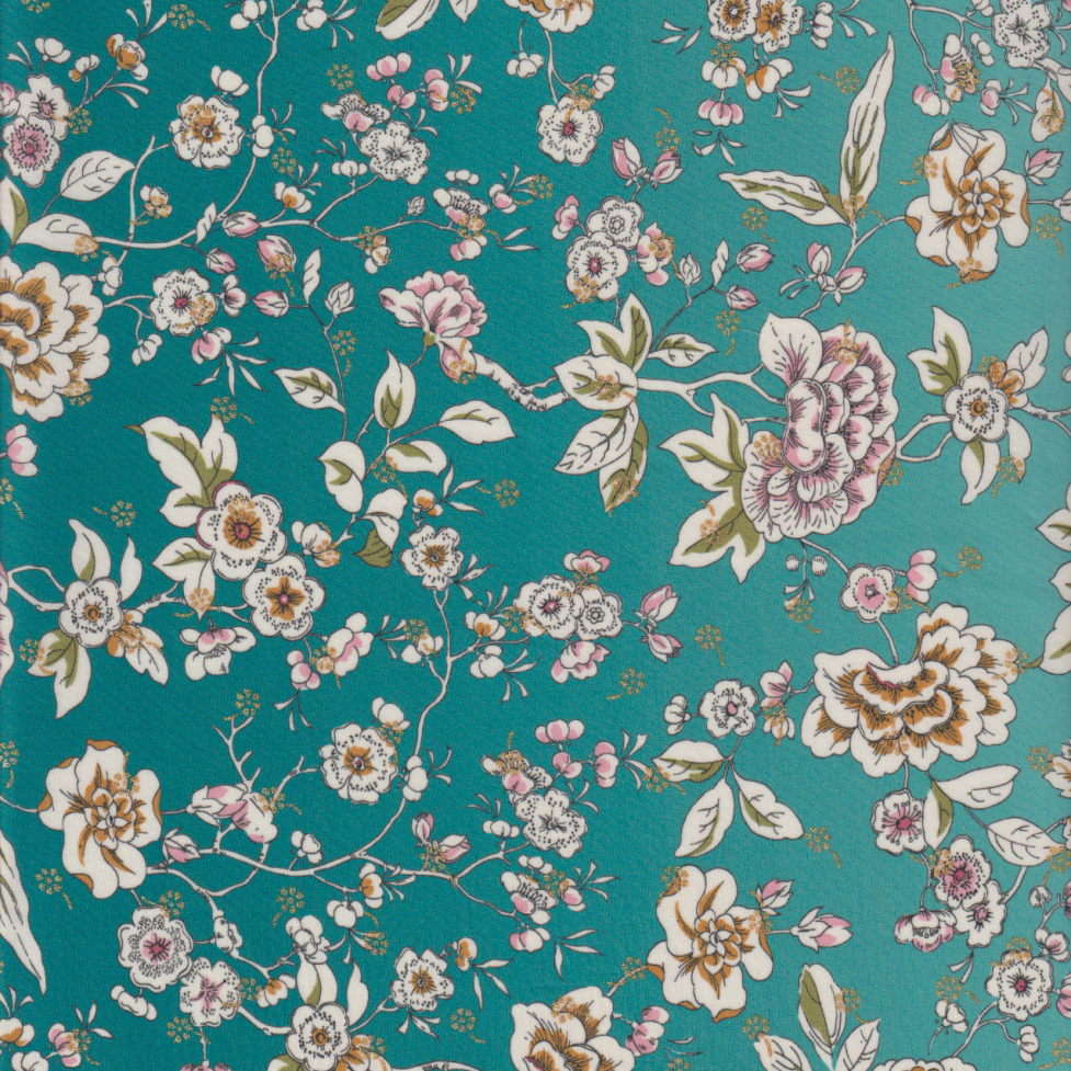 Liberty Tana Lawn© Ceremony Blooms Blossom A (Metallic)