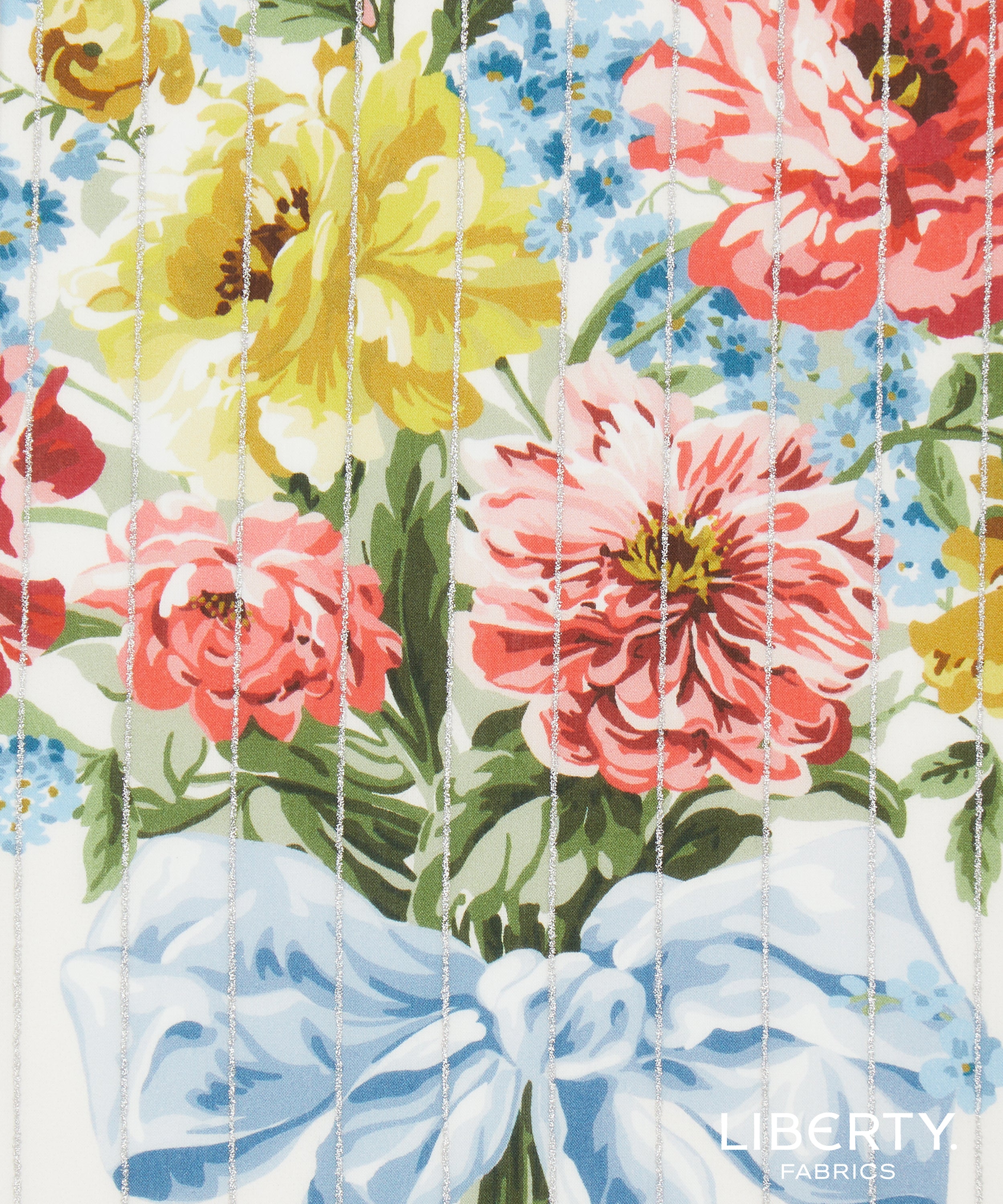 Liberty Tana Lawn© Bow Bouquet Stripe Metallic A