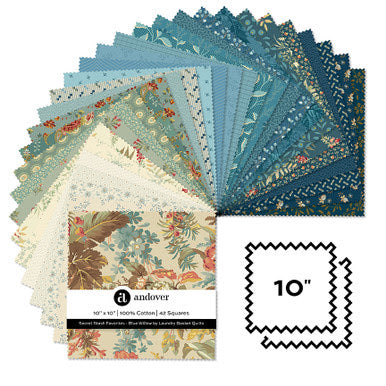 Secret Stash Favorites Blue Willow 10 inch Squares 42pcs