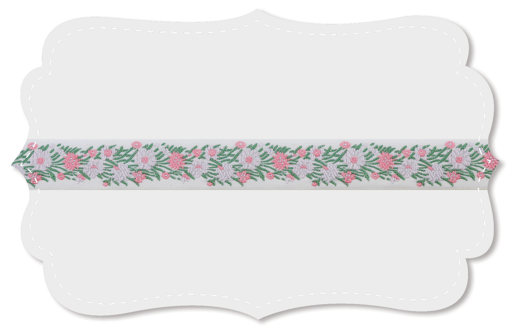 Kafka Ribbon - Small Flower Meadow Pink