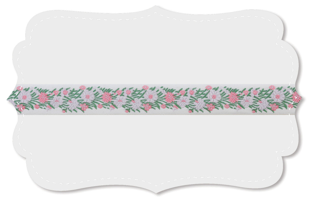 Kafka Ribbon - Small Flower Meadow Pink