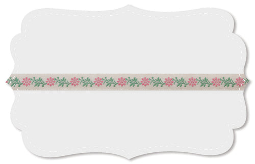 Kafka Ribbon - Flower Vine Pink