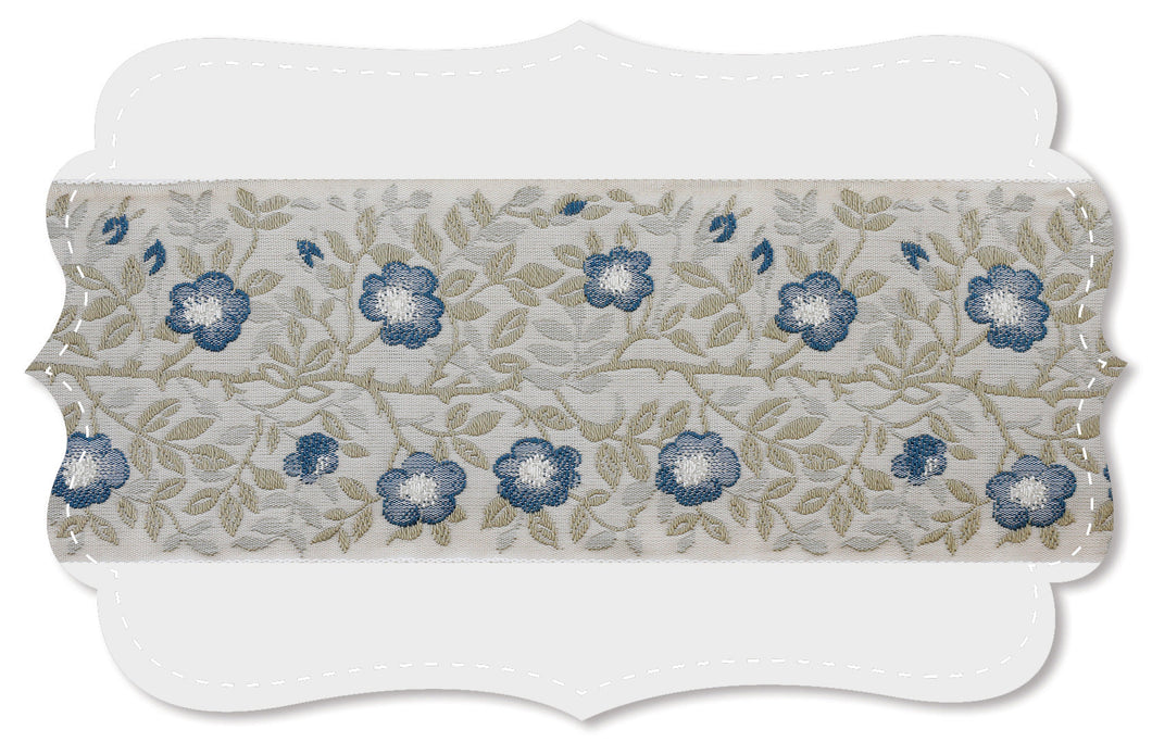 Kafka Ribbon - Hedge Rose Grey Blue