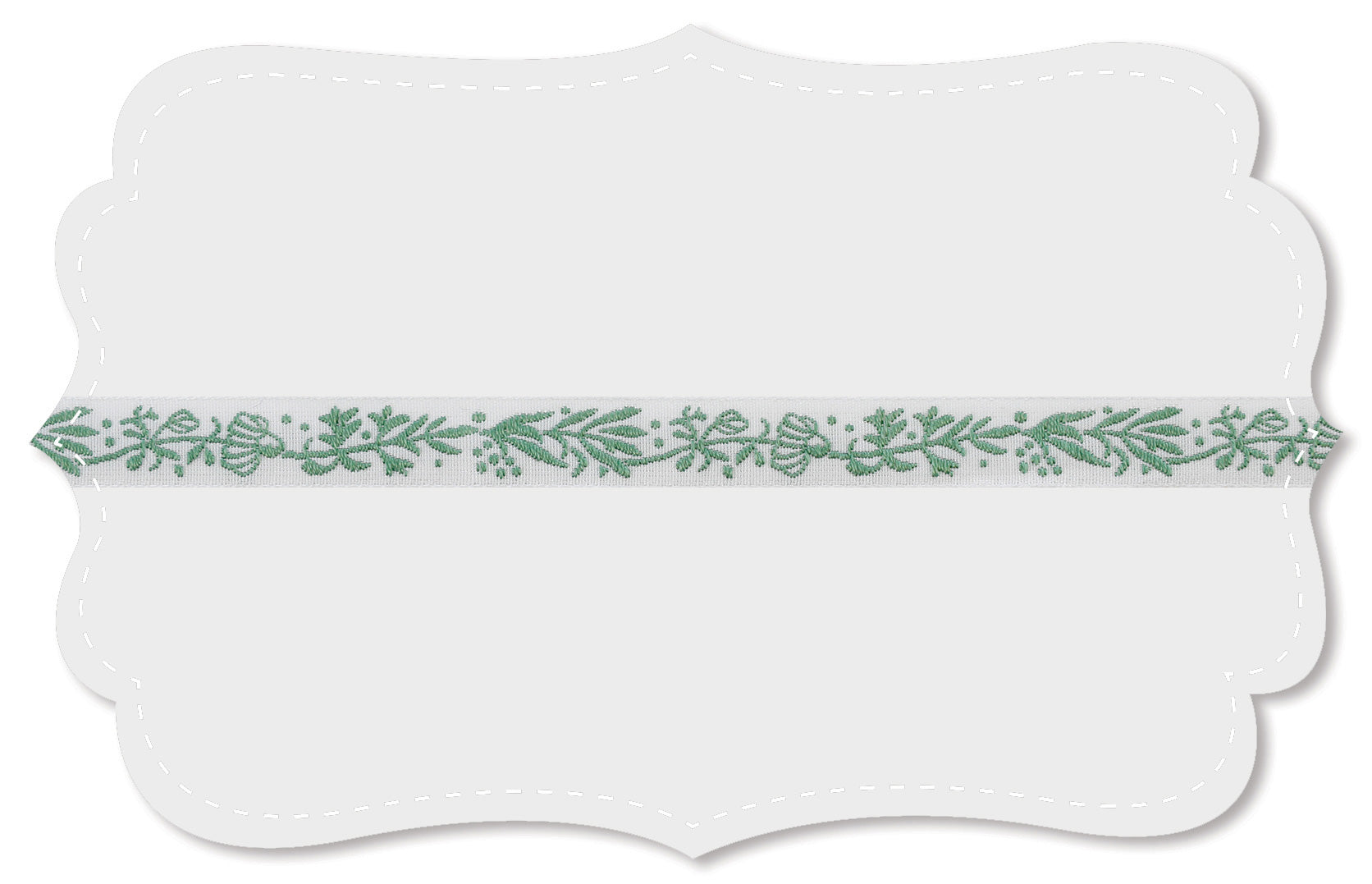 Kafka Ribbon - Narrow Herb Ribbon Green