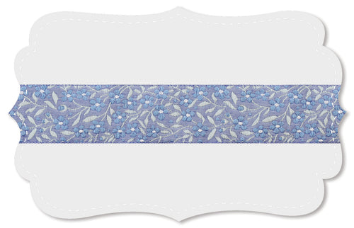 Kafka Ribbon - Small Forget Me Not Blue on Blue