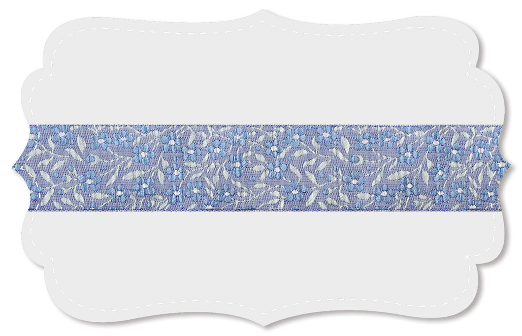 Kafka Ribbon - Small Forget Me Not Blue on Blue