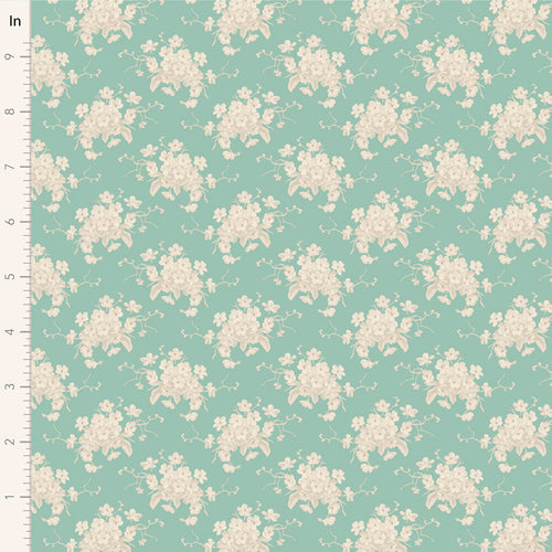 Sunday Brunch - White Flower Teal