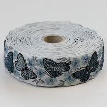 Load image into Gallery viewer, Kafka Ribbon - Spring Butterflies Grey Blue
