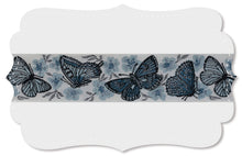 Load image into Gallery viewer, Kafka Ribbon - Spring Butterflies Grey Blue
