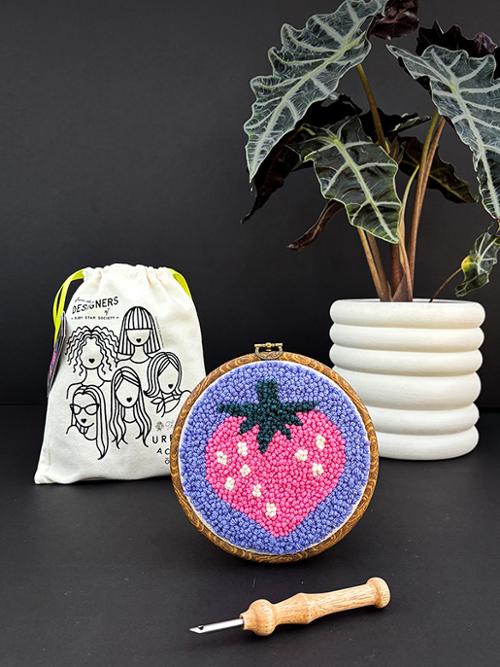 Punch Needle Strawberry Kit