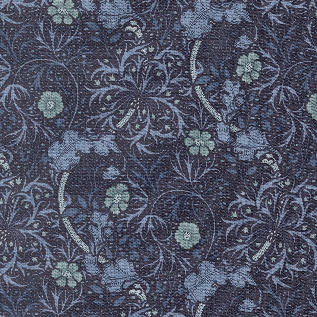 Morris Muse - Seaweed Florals in Twilight