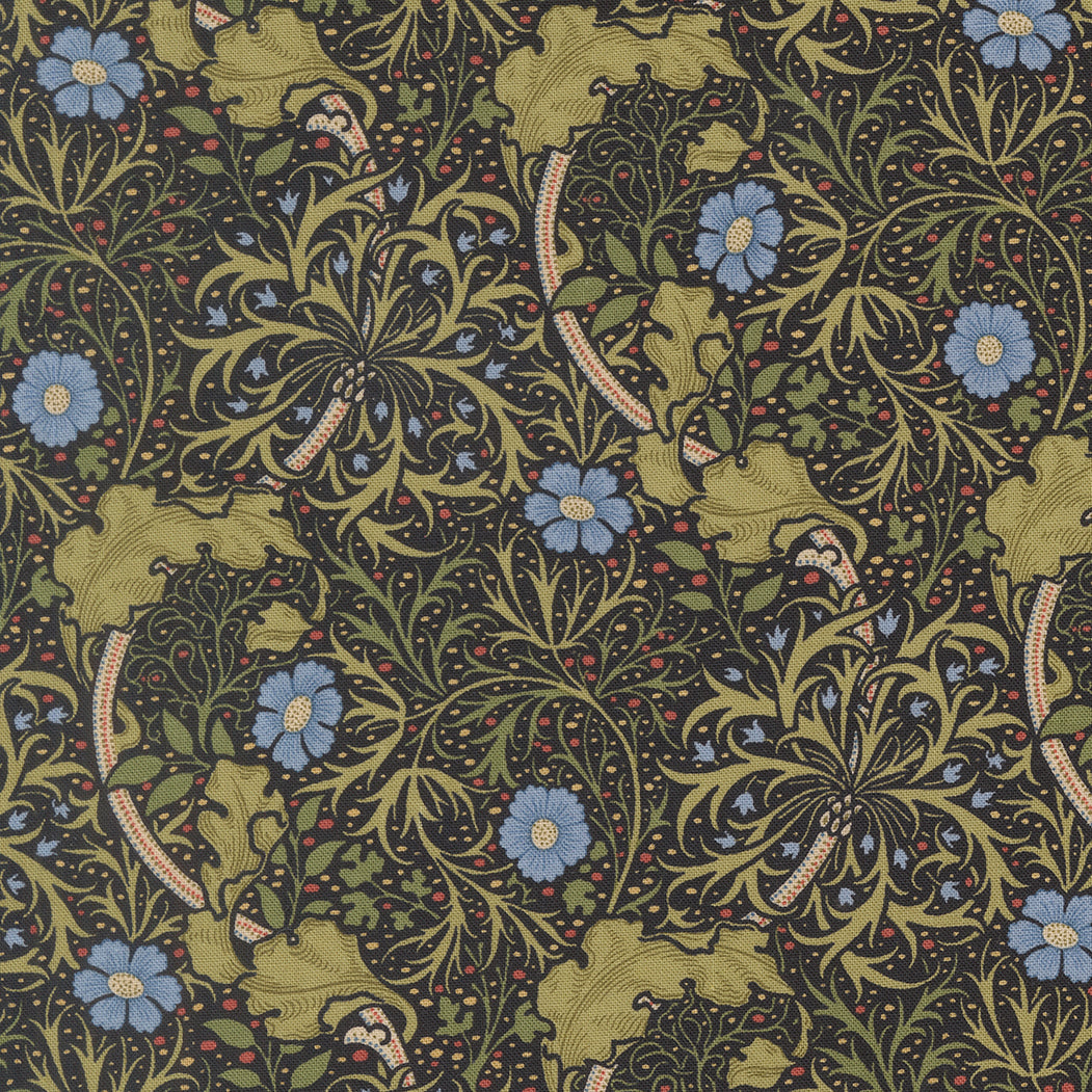 Morris Muse - Seaweed Florals in Ebony