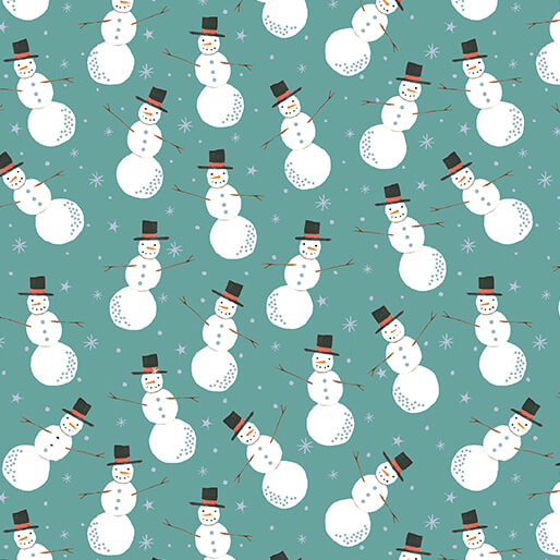 Magical Season - Merry Snowman in Medium Turquoise