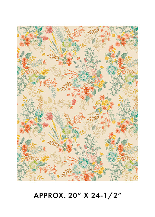 Montgomery: Mountain Charm - Montgomery Floral in Multi on Cream